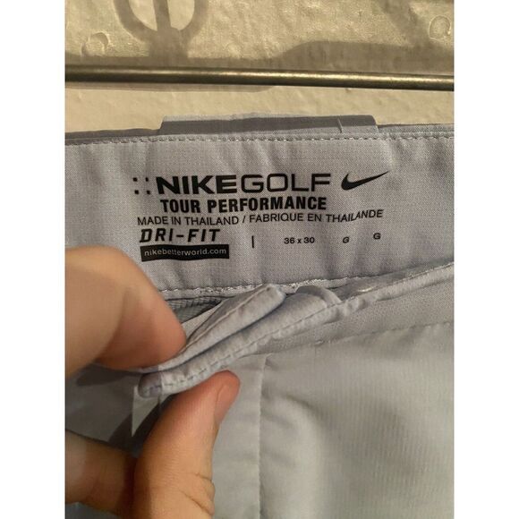 Nike Golf Modern Tech Performance Pants 36x30 Light Baby Blue DriFit 509737-404 - Picture 4 of 11